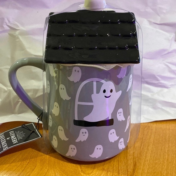 New!!! Ghost haunted house Mug with Ghost Topper! - Picture 4 of 5